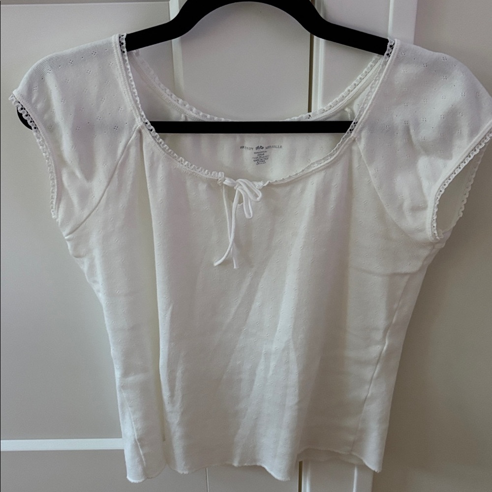 White Short Sleeve Top